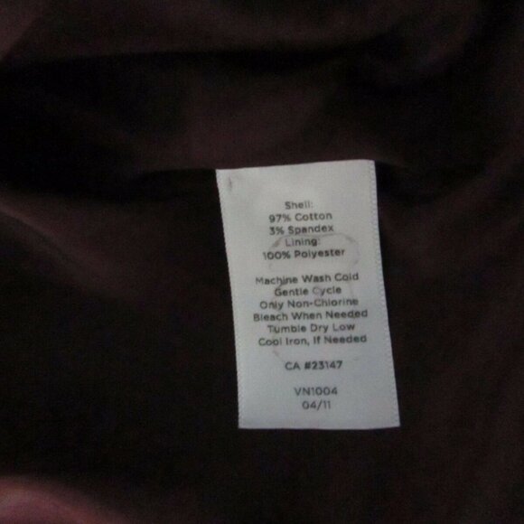 Talbots Plum Cotton Blend Lined Button Jacket - Picture 8 of 9